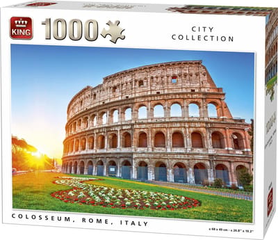 King Puzzel 1000 Stukjes (68 x 49 cm) - Colosseum In Rome - Legpuzzel Steden