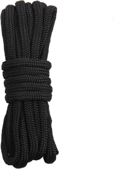Bootdoklijnen - Aanleglijnen boot - Veilig aanleggen - Dubbel gevlochten nylon - 5 meter - Zwart