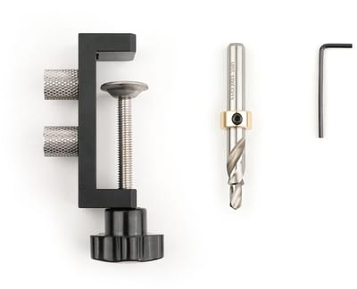 Dailygoods- Boorhulp Aluminium - Boormal - Boorstandaard - Boorgeleider - Geschikt voor 2020/2040/3030/3060/4040 profielen - Inclusief M6 stapboor - Boorhulpstuk