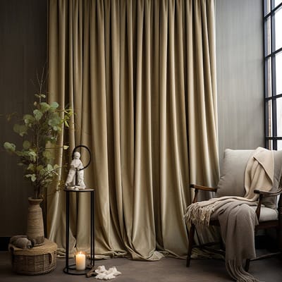 Gordijnen Blackout - Gordijnen - Gordijnen Kant en Klaar 2 Stuks - Fluwelen Gordijnen - Warmtewerend Gordijn - Geschikt Voor Woonkamer Slaapkamer - B 132 x H 213cm - Khaki