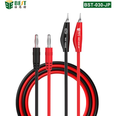 BES BST-030-JP Voeding Uitgangskabel 2000V 20A Banaanstekker Alligator Clip Multimeter Mobiele Telefoon Reparatie Tools Verbindingslijn