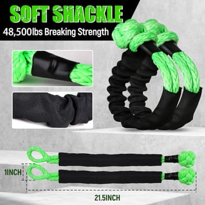 Kinetische Herstelsleepkabel 30ft (43000 lbs) - Heavy Duty Offroad Energie Kabel voor Vrachtwagen, Jeep, Auto, ATV, UTV, Tractor