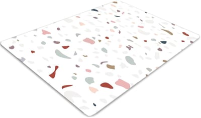 Tulup Vloerbeschermer - Gekleurde Vlekken Bureaustoel Vloerbeschermer - 140 x 100 cm - Rood Vloerbeschermer Tapijt - Mótif Bureaustoelmat - Vloerbeschermer Harde Vloer - Stoel Mat - Werkplekdecoraties