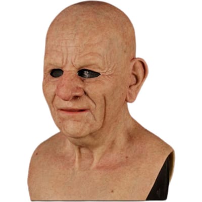 Halloween Latex Oude Man Gezichtsbedekking Oudere Oude Man Hoofddeksel voor Masquerade Halloween Hoofddeksel Requisiet