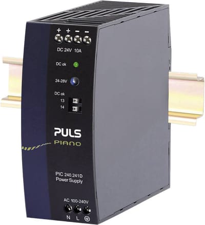 PULS PIC240.241D DIN-rail netvoeding 24 V 10 A 240 W Aantal uitgangen:1 x Inhoud 1 stuk(s)
