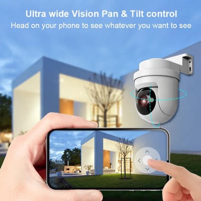 Buiten camera, 4MP, met geheugen kaart slot. Werkt op de Tuya en Smartlife app.