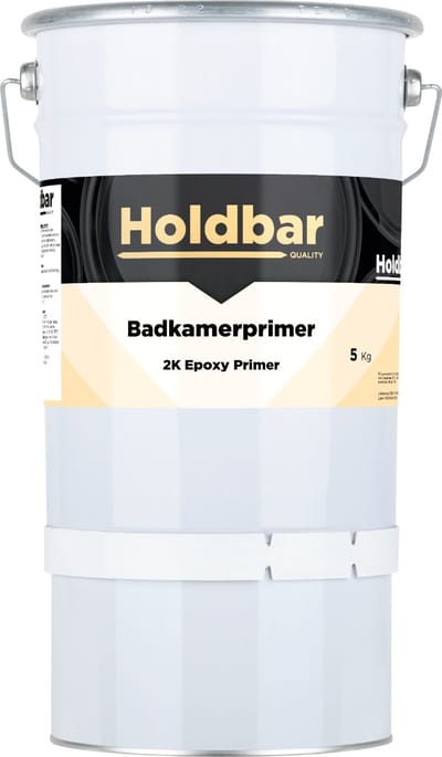 Holdbar Badkamerprimer 5 kg - Badkamerverf - Primer voor Holdbar Badkamercoating - Tegelverf - Waterdichte Badkamer verf - Hecht op (geglazuurde) tegels, stucwerk, beton of hout - 2 Componenten