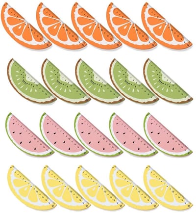 Cosensi- Liniaal 15 cm - Houten Liniaal - Creatief Fruitontwerp - Comfortabele Grip - Geschikt voor Kinderen - Hoge Kwaliteit - Kinderruler