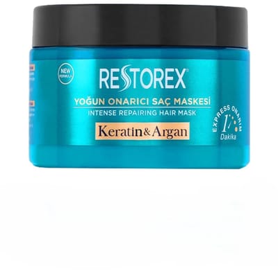 Restorex Keratine & Argan Haarmasker 300ml - Intensief Herstellend Haarmasker - Keratine & Argan - Versleten en beschadigd Haar Botox-Effect