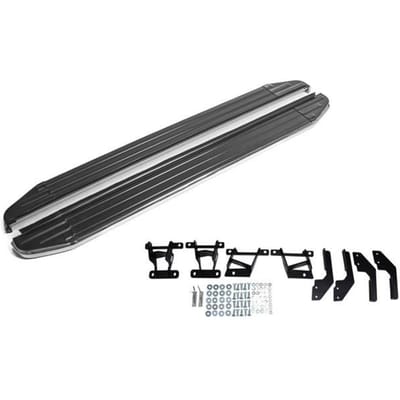 J&J Automotive Marche-Pieds Basic Noir aluminium seuil pour Pour Renault Arkana Depuis 2019 Basic Black