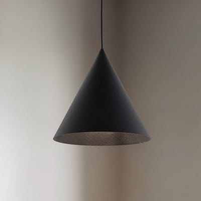 TK Lighting Hanglamp Cono, 1-lamp, Ø 27 cm, zwart