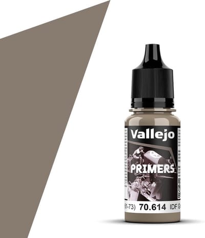 Vallejo Hobbyverf Acrylverf - 70614 IDF Isreali Sand Grey (61-73) - Primer - Acryl Verf flesje - 17 ml