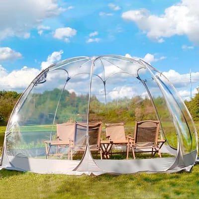 Pop-up Bubbeltent - Iglo Dome - Tuin Feesten - Panoramisch 360 graden zicht - 3.6x3.6x2.05m - Transparant