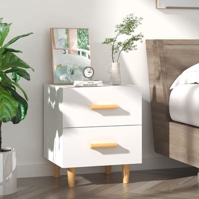 vidaXL - Nachtkastje - 40x35x47,5 - cm - wit