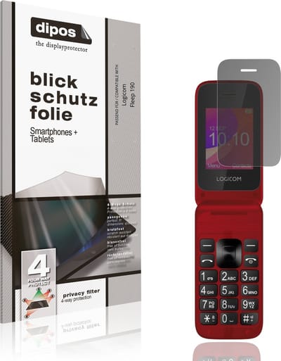 dipos – Matte Privacy Screenprotector geschikt voor Logicom Fleep 190 | Anti-Spy Beschermfolie
