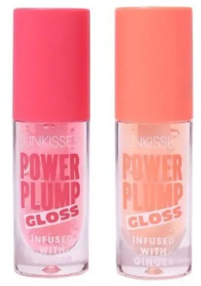 Sunkissed Power Plump LipGloss Peach & Strawberry - Set van 2 stuks (2 x 5.1ml)