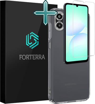 Hoesje Met Screenprotector - Geschikt voor Samsung Galaxy A07 - Sterk & Shockproof - Telefoon Hoes - Back Cover - Siliconen Case - Transparant