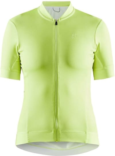 Craft Fietsshirt Korte Mouwen Dames Lime - ESSENCE JERSEY W SNAP - S
