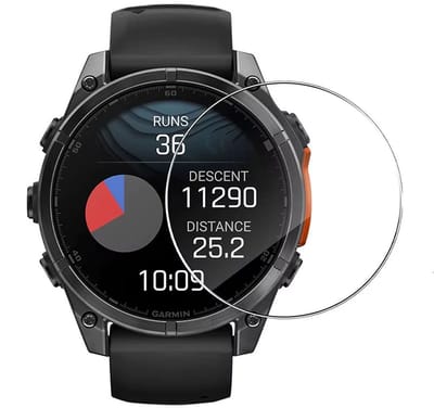 Screenprotector geschikt voor Garmin Fenix 8 Pro – 47mm – Gehard glas – Hoge kwaliteit screen protector 47 mm – Tempered Glass 9H – 1 stuks – TechDefend