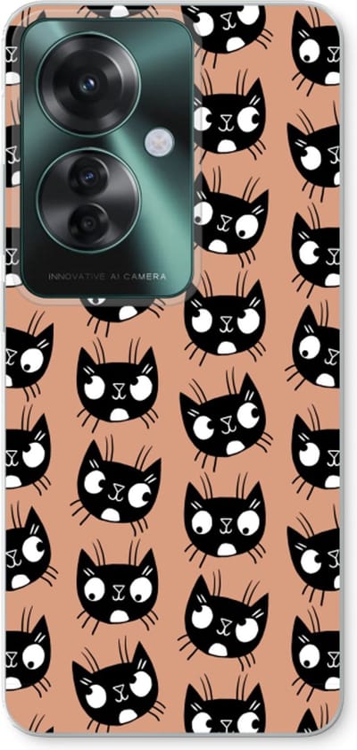 Case Company® - Hoesje geschikt voor Oppo Reno 11 F hoesje - Kat - Soft Cover Telefoonhoesje - Bescherming aan alle Kanten en Schermrand