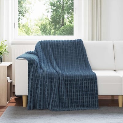vidaXL Gooi Deken Marineblauw 200 x 150 cm 0.75 kg Fleece