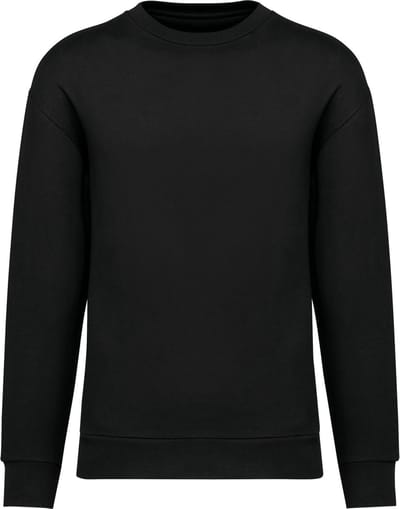 Native Spirit Ecologische uniseks sweater met ronde hals en afhangende mouwen in geborsteld fleece NS435 - Black - L