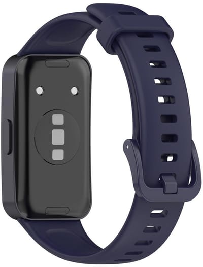 Siliconen bandje - geschikt voor Huawei Band 10 / Huawei Band 9 / Huawei band 8 - gespsluiting - donkerblauw