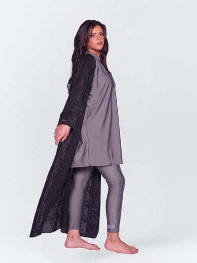 MYKINY BRAND - KIMONO - BLACK- SWIMWEAR - BADPAK- STRAND COVER UP S/M