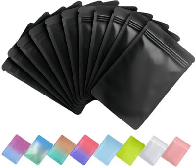 Dailygoods- Ziplock Zakjes 100 Stuks - Hersluitbare Zakjes - Ondoorzichtige Mylar Zak - Gekleurde Plastic Zakjes - Voedselveilige Verpakking - 7 x 10 cm