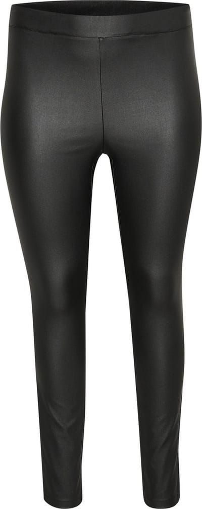 Kaffe Curve KCadina Long Coated Jeggings Dames Broek -Black Deep