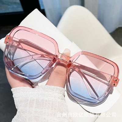 Vierkante Mi Nail Grote Frame Koreaanse Stijl Vintage Zonnebril Tiktok Zelfde Mode Trendy Unieke Dames Zonnebril