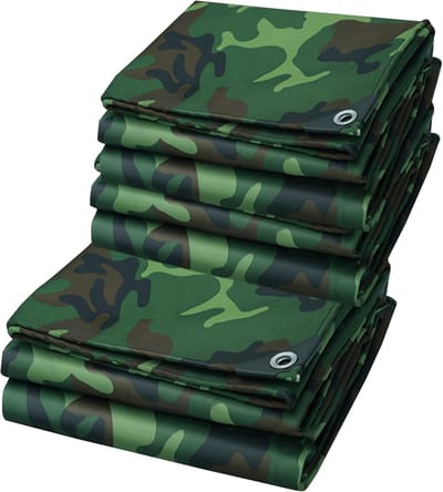 Dekzeil Camouflage - Waterdicht Zeil - Buiten Bescherming - Verdikt Materiaal - 1 x 1 Meter - Groen