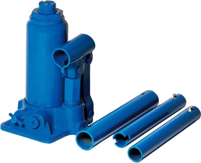SW-Stahl 20602L stempelkrik, 5 t I hydraulische krik I compacte autokrik I hydraulische stempelkrik 5 ton I werkplaatskrik I hydraulische autokrik
