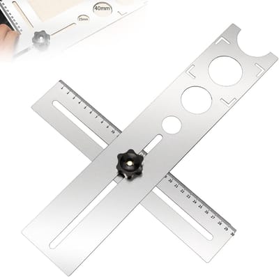 Meetliniaal Hoek - Gereedschap Liniaal - Tegels Zetten - Instelbare Hoek - 40 cm - Zilver