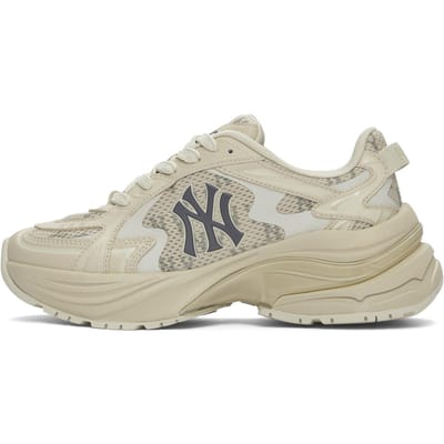 MLB New York Yankees Couple Confortable Polyvalent Cuir Synthétique Basse Top Casual Chaussures de Running Unisexes Baskets Beige 3ARNSPL5N-50SAS 38.5 beige