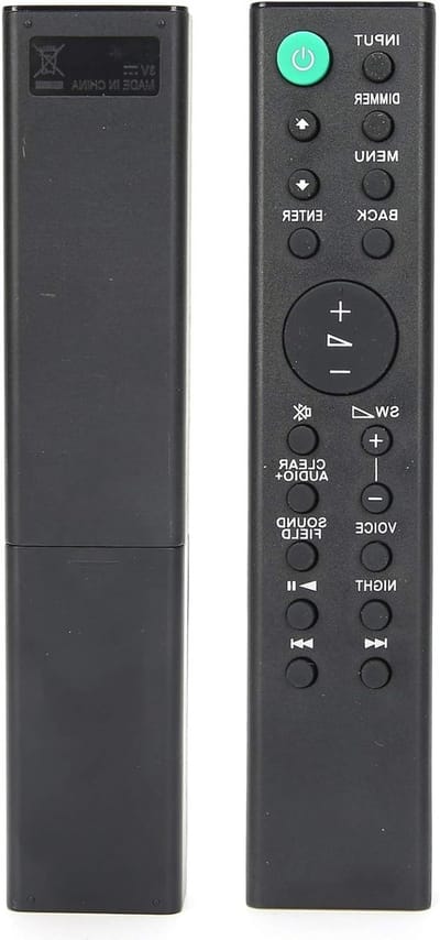 Vervangende Afstandsbediening voor Sony Soundbar HT‑RT3, HT‑CT390, SA‑CT390 en SA‑WCT390 met RMT‑AH200U Functies