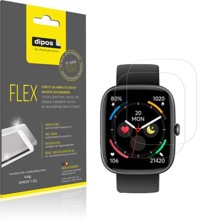 dipos – 2x Beschermfolie geschikt voor lukg IDW29 1.83 | 3D Full Cover Screenprotector | 100% Passend