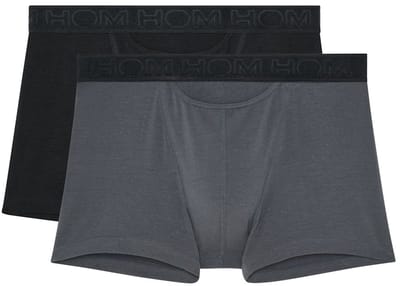 HOM - Boxerlines#2 - HO1 Boxer Briefs (2-pack) - Heren Boxer met horizontale gulp - Zwart/Antraciet - M