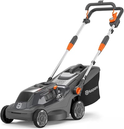 Husqvarna Accu grasmaaier Aspire LC34-P4A, voor 500 m² gazon I elektrische grasmaaier, 30 l opvangbak, 34 cm maaibreedte, compact en opvouwbaar (zonder accu & oplader)