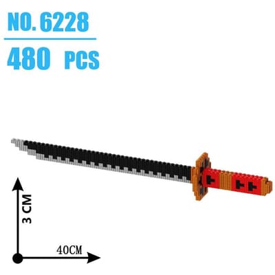 480 Stuks Samurai Zwaard Bouwstenen Ninja Mes Katana Japanse Anime Vlinder Nichirin Mes Blokken Speelgoed Voor Kinderen Volwassene