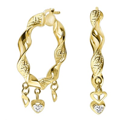 Juwelier Zwartevalk - 14 karaat gouden bedel oorbellen - 12.226-A/35mm