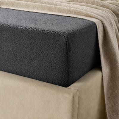 Y-NOT™ - Teddy - Hoeslaken - Zwart - 140x200+30cm 2-Persoons - Hoekhoogte 30cm - 30 dagen proefslapen