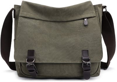 Heren schoudertas (crossbody) - grote capaciteit - Groen
