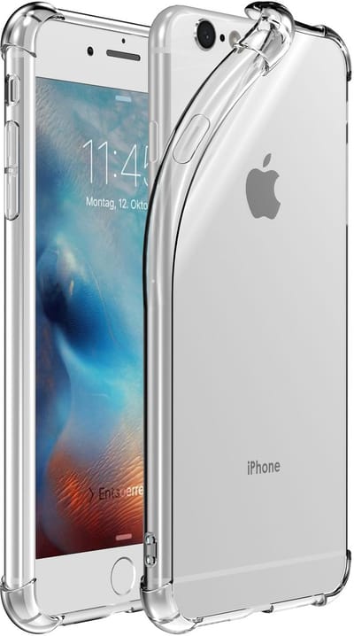 iPhone 6/6s Plus | TPU Silicone Hoesje Bumper Case Transparant Shockproof + Tempered Glass Screenprotector | Smartphonica