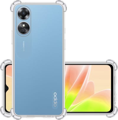 Hoesje - Geschikt voor OPPO A17 - Sterk & Shockproof - Siliconen Case - Back Cover - Telefoon Hoes Shock Proof - Transparant