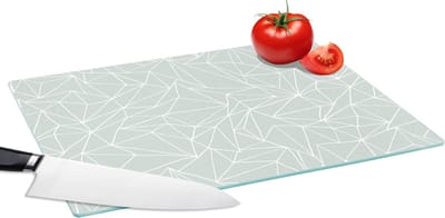 Glazen Snijplank - 39x28 - Netwerk - Driehoek - Patronen - Snijplanken Glas