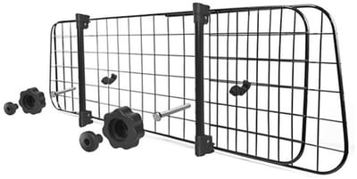 Hondenrek auto - universeel - autorek hond - kofferbak - bagagerek - verstelbaar - L106-145/B30 cm - Zwart