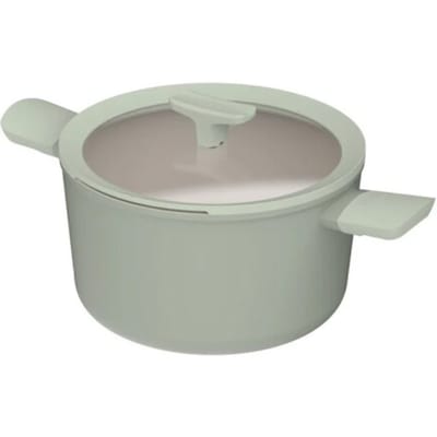LEO Kookpot antikleef met deksel Balance Sage - Ø 24x14cm - Groen - PFAS-vrij