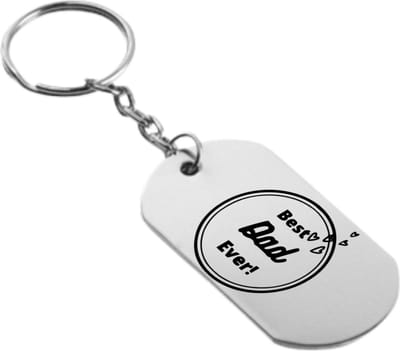 Akyol - Best dad ever Sleutelhanger - Vader sleutelhanger - Papa sleutelhanger - Sleutelhanger papa - Familie sleutelhanger - Vaderdag cadeautje - Papa cadeau