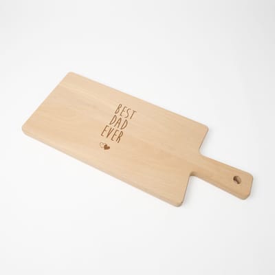 Tapasplankje hout - Serveerplankje - Vaderdagcadeau - Cadeau voor papa - Best dad ever - Cadeau papa - Vaderdag - Serveerplank - Tapasplank - Cadeau vaderdag